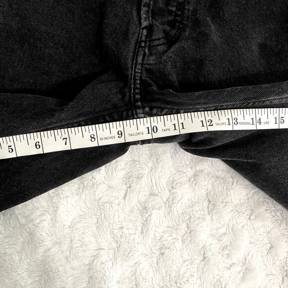 Zara Men's Black Standard Fit 10" Cut Off Classic Casual Denim Shorts 32 - Picture 8 of 8